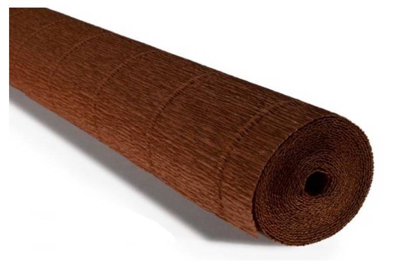 Krepina Bibuła dekoracyjna  568 KD  ALIGA  50cm x 2,5m 180g ciemnobrązowa